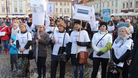Protest środowisk medycznych w Bydgoszczy