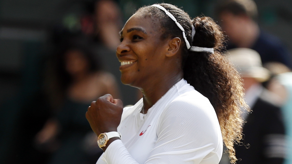Na zdjęciu Serena Williams, finalistka Wimbledonu 2018. Fot. PAP/EPA/NIC BOTHMA