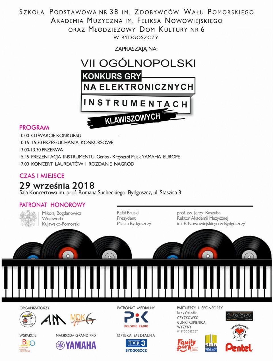 VII Ogólnopolski Konkurs Gry na Instrumentach Elektronicznych Fot. plakat