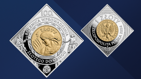NBP emituje srebrne monety na 100. rocznicę wprowadzenia złotego do obiegu