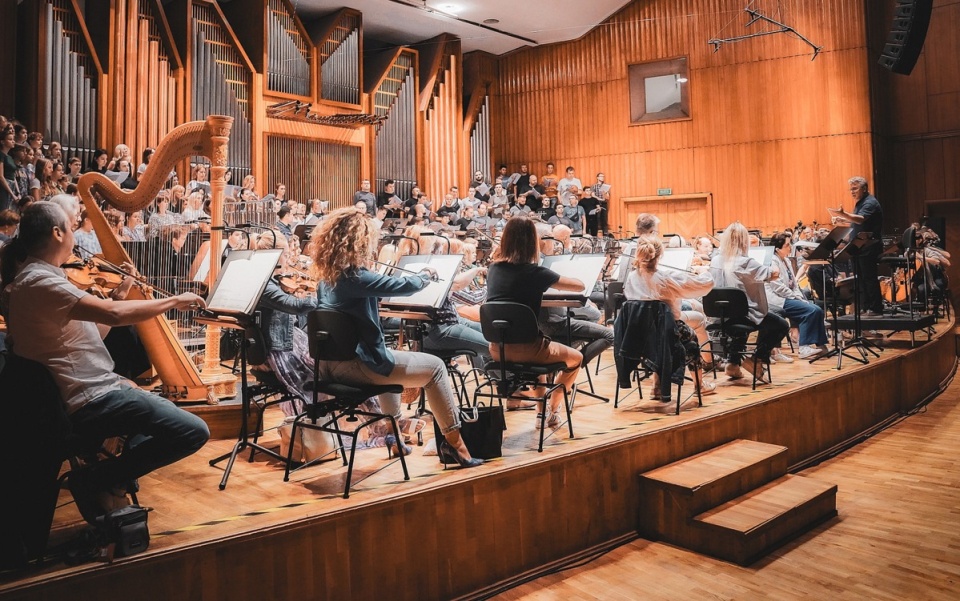 Z ostatnich przygotoawań do 61. Bydgoskiego Festiwalu Muzycznego - Kontrasty. Fot. facebook.com/filharmoniapomorska