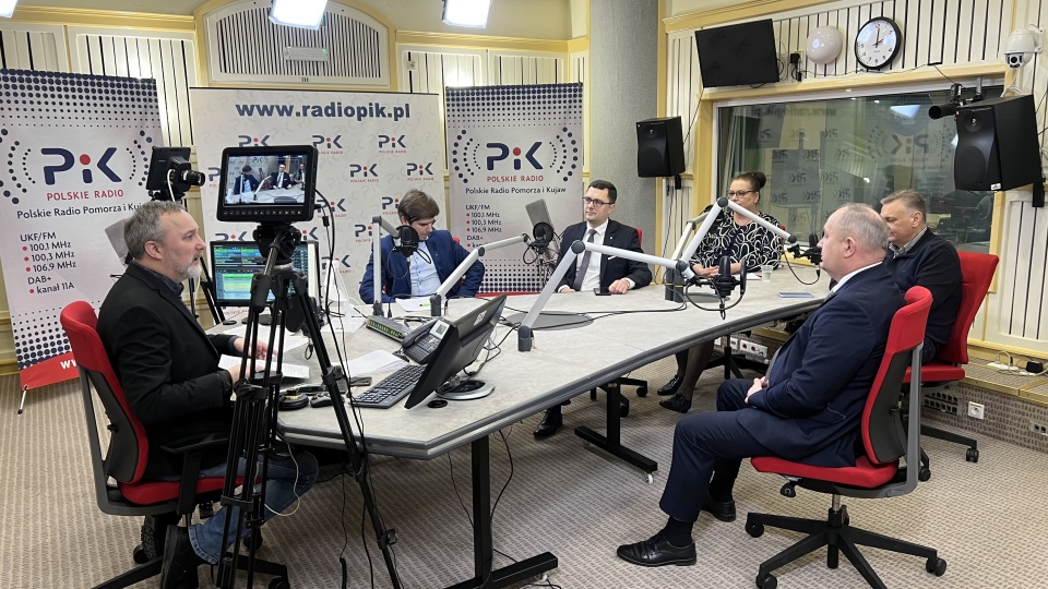 Gośćmi „Radiokonferencji” byli: Anna Mackiewicz, Piotr Król, Robert Kufel, Zbigniew Sosnowski i Marcin Łasiński/fot: Izabela Langner