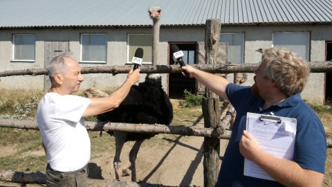 Michał Słobodzian oraz właściciel gospodarstwa agroturystycznego, Eugeniusz Tomasik. Fot. Jan Duks.