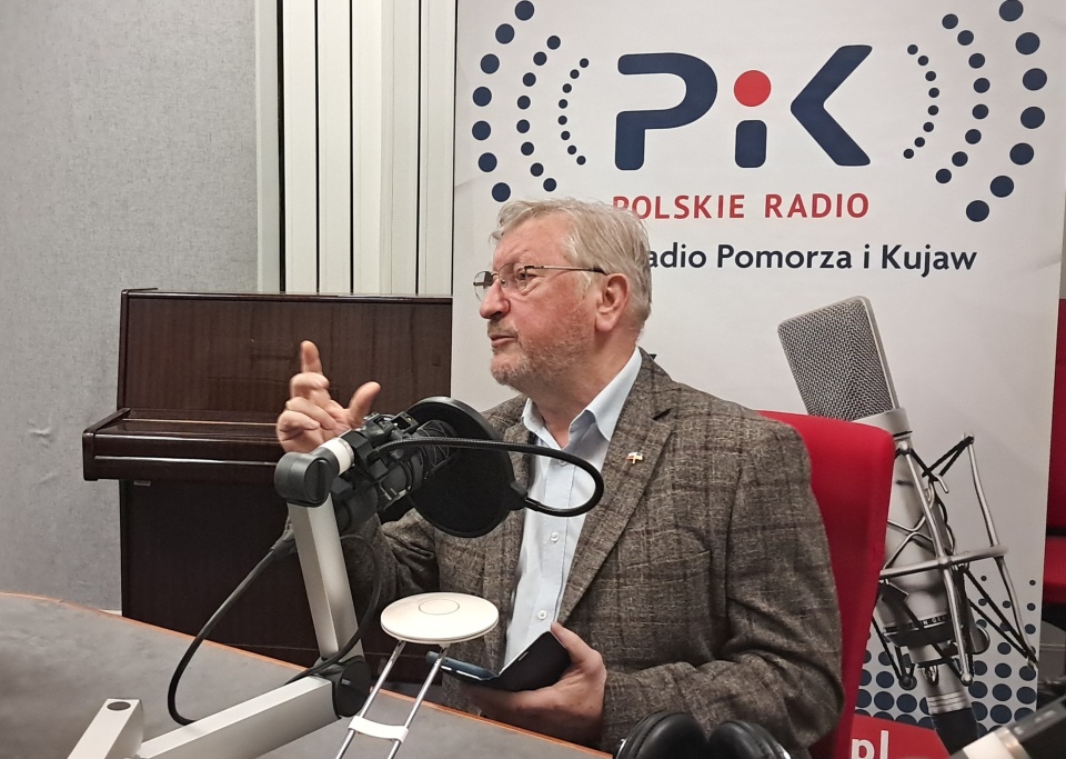 Krzysztof Sikora podczas „Rozmowy Dnia". / Fot. Radosław Łączkowksi