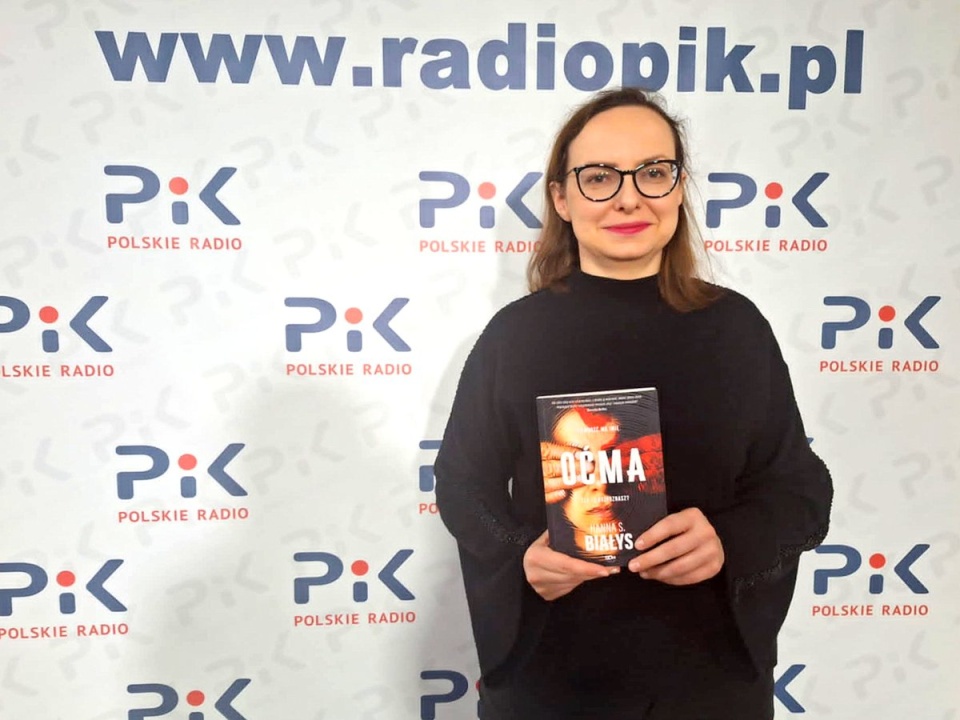 Hanna Szczukowska-Białys w studiu Polskiego Radia PiK. Fot. Bogumiła Wresiło/PR PiK