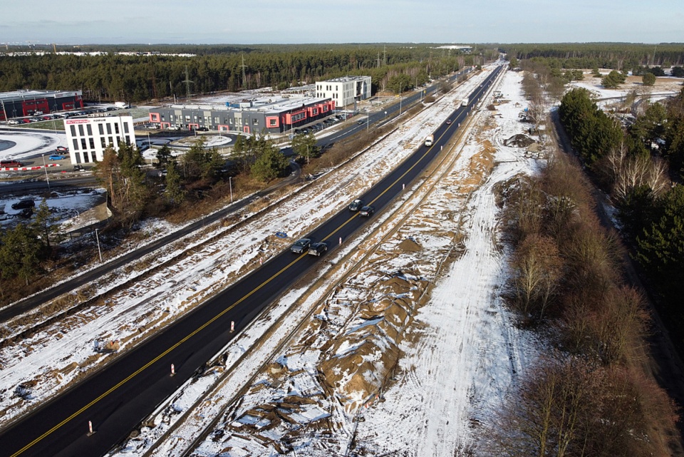 plac budowy w północnej części Torunia, na końcowym odcinku drogi krajowej nr 91. Fot. facebook.com/DrogowyTorun