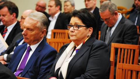 parlamentarzyści: Zbigniew Pawłowicz i Teresa Piotrowska