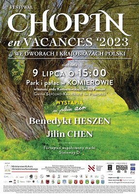 Koncert w ramach Festiwalu Chopin en Vacances 2023 we dworach i krajobrazach Polski, Park i Pałac Komierowskich herbuhellip 