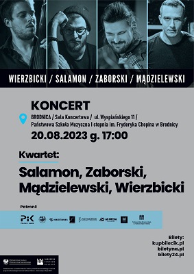 Jazzowa Brodnica- cykl koncertów promujących jazz, 20.08.2023r.(zakończone)