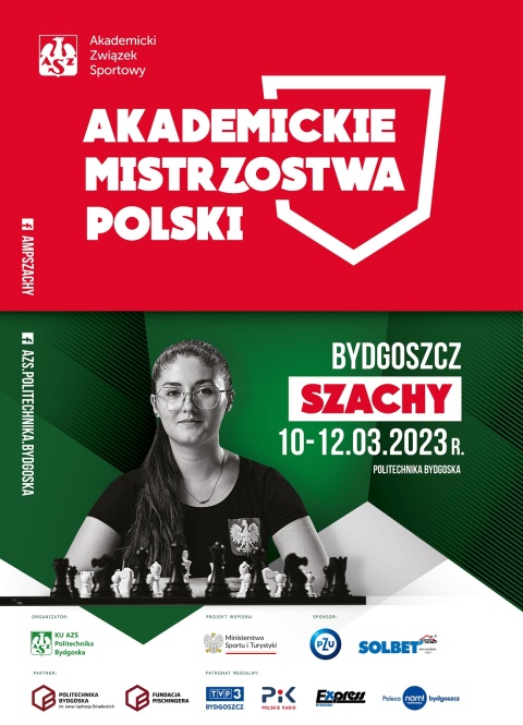 Akademickie Mistrzostwa Polski w szachach 10-12 marca 2023r. Klub Uczelniany AZS Politechnika Bydgoska. (zakończone)