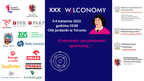 Welconomy 2023 Centrum Kulturalno-Kongresowe Jordanki, Aleja Solidarności 13, 87-100 Toruń 3-4 kwietnia br.(zakohellip 