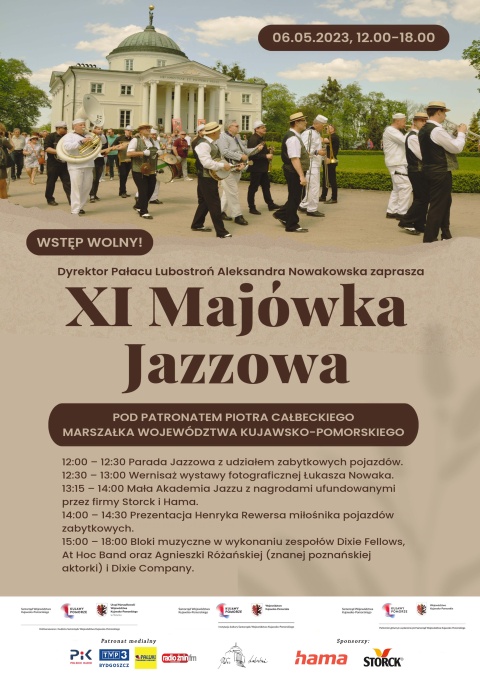 XI Majówka Jazzowa, Pałac w Lubostroniu, 6.05.2023r. (zakończona)
