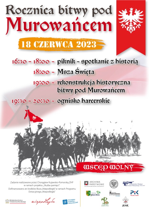 Piknik w rocznicę bitwy pod Murowańcem, Murowaniec gm. Białe Błota ul. Staroszkolna 18 czerwca2023r. (zakończony)