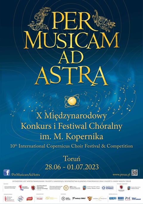 X Międzynarodowy Konkurs i Festiwal Chóralny im. M. Kopernika PER MUSICAM AD ASTRA, 28.06.-2.07.2023r. Dwór Artusahellip 