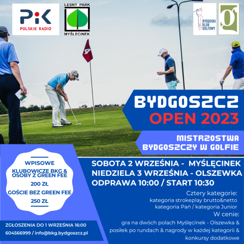 Bydgoszcz Open 2023 Mistrzostwa Bydgoszczy w golfie, 2-3 września 2023r. (zakończone)