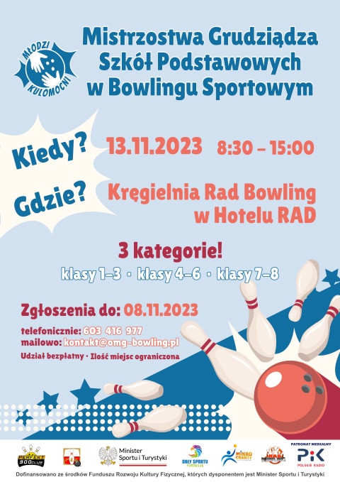 Niesamowici Kulomocni, Młodzi Mistrzowie Bowlingu (Grudziądz, Bydgoszcz, Ostrołęka) Bydgoszcz -kręgielnia Olimpichellip 