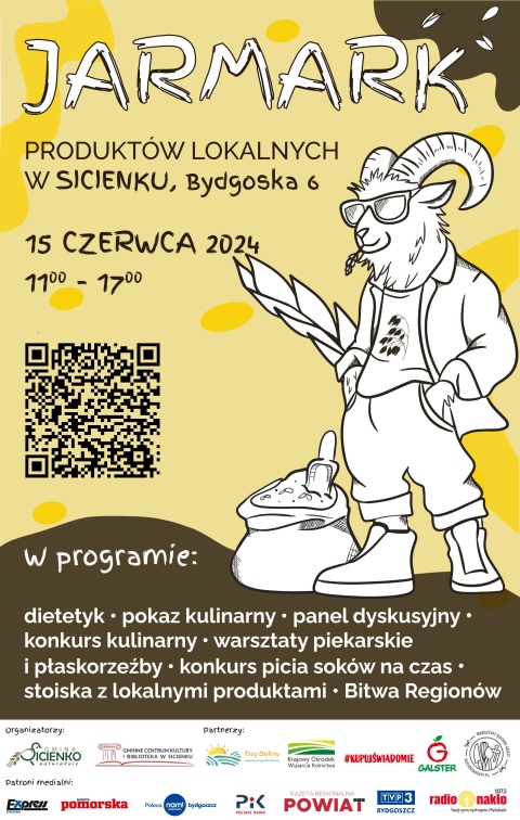 Jarmark produktów lokalnych w Sicienku, 15.06.2024r.