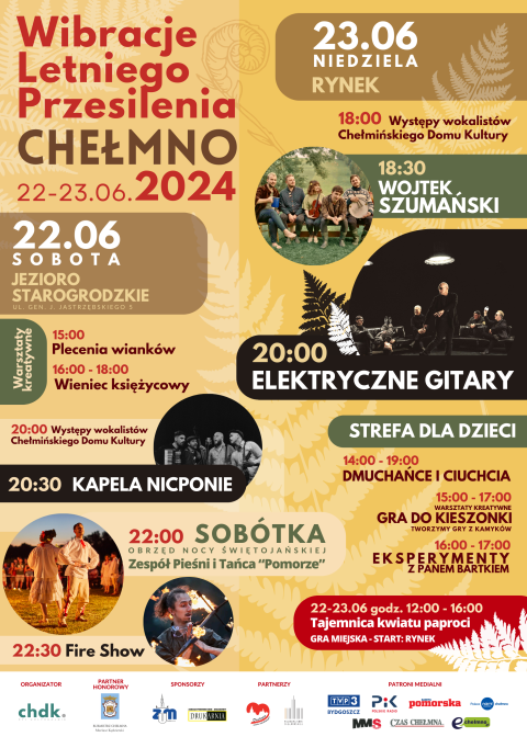 Wibracje Letniego Przesilenia 22-23 czerwca, Jezioro Starogrodzkie, Chełmno - rynek (zakończone)