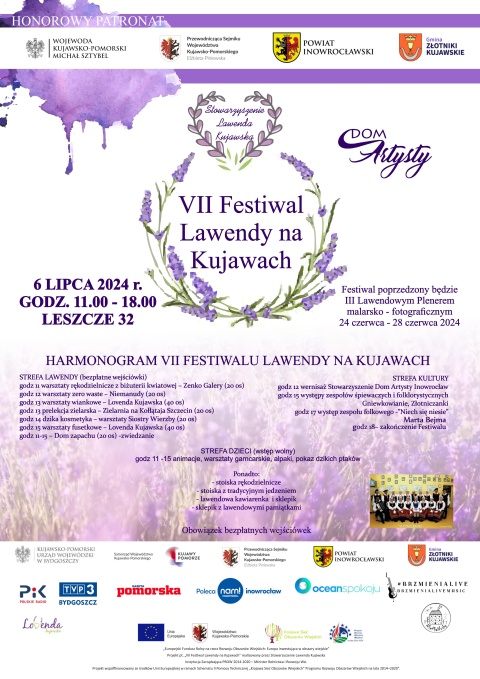 VII Festiwal Lawendy na Kujawach 6 lipca 2024r.