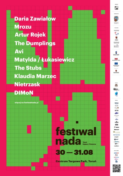 Festiwal NADA 10. edycja: 30-31 sierpnia, Centrum Targowe PARK, Toruń, Szosa Bydgoska (plener)