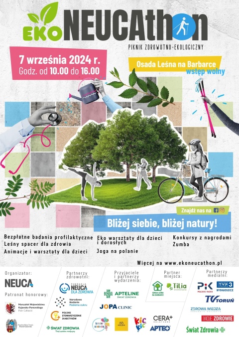 EcoNEUCAthon, 7.09.2024r. piknik ekologiczno-zdrowotny na Barbarce, Toruń (zakończony)