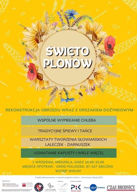 Święto Plonów w Grodzie Foluszek - Rekonstrukcja Obrzędu wraz z Orszakiem Dożynkowym - 1 września, godz. 10.00-15.00hellip 