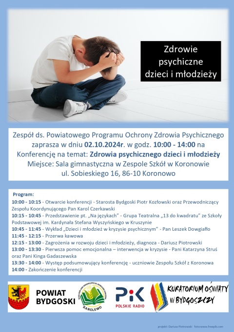 Konferencja pt. Zdrowie psychiczne dzieci i młodzieży - Zespół Szkół w Koronowie ul. Sobieskiego 16 - 2.10.2024rhellip 