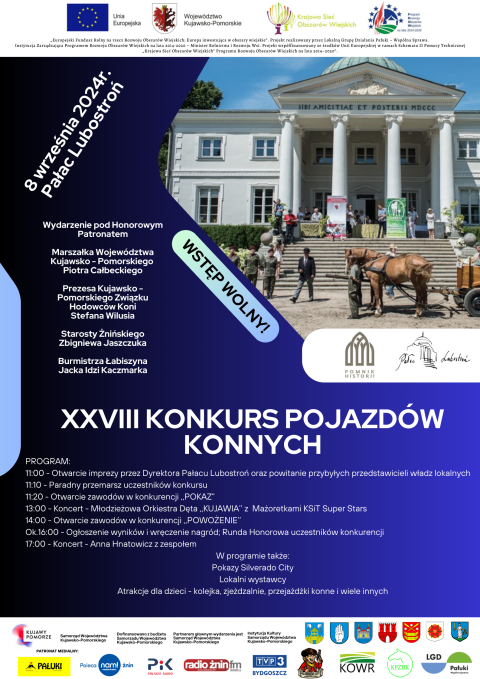 XXVIII Konkurs Pojazdów Konnych - Pałac Lubostroń - 8.09.2024r.(zakończony)