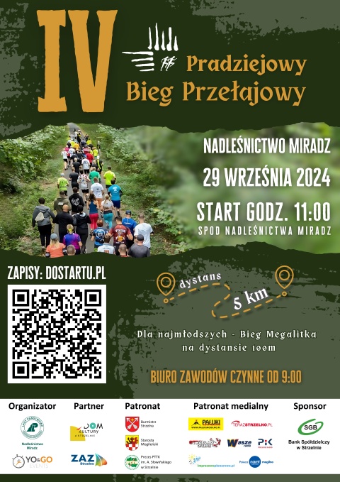 IV Pradziejowy Bieg Przełajowy - Mirdza 2024 29 września 2024 r. o godz. 11:00