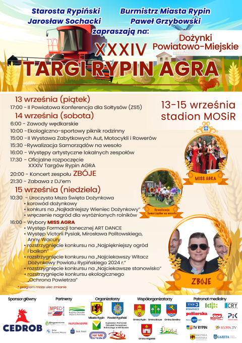 Targi Rypin Agra w dniach 13-15 września oraz Dożynki Powiatowo-Miejskie, Stadion MOSiR (zakończone)