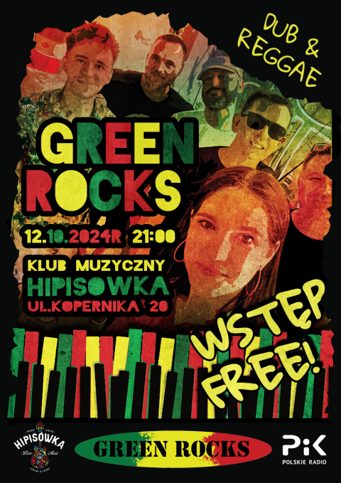 Koncert Green Rocks - Klub Muzyczny Hipisówka ul. Mikołaja Kopernika 20, Toruń - 12.10.2024r. godz. 21.00(zakończohellip 