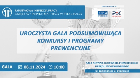 Uroczysta Gala podsumowująca konkursy i programy prewencyjne PIPSala Konferencyjna im. Bydgoskiego Marca 1981 r. Kujawsko-Pomorskiegohellip 