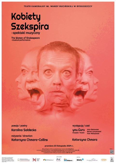 Premiera spektaklu Kobiety Szekspira Teatr Kameralny im. Wandy Rucińskiej w Bydgoszczy, 23.11.2024r. godz.17.00