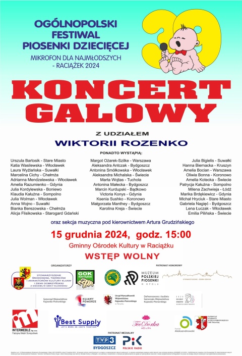 Mikrofon dla najmłodszych - Finał 39. edycji Ogólnopolskiego Festiwalu Piosenki Dziecięcej - Gminny Ośrodek Kulturyhellip 