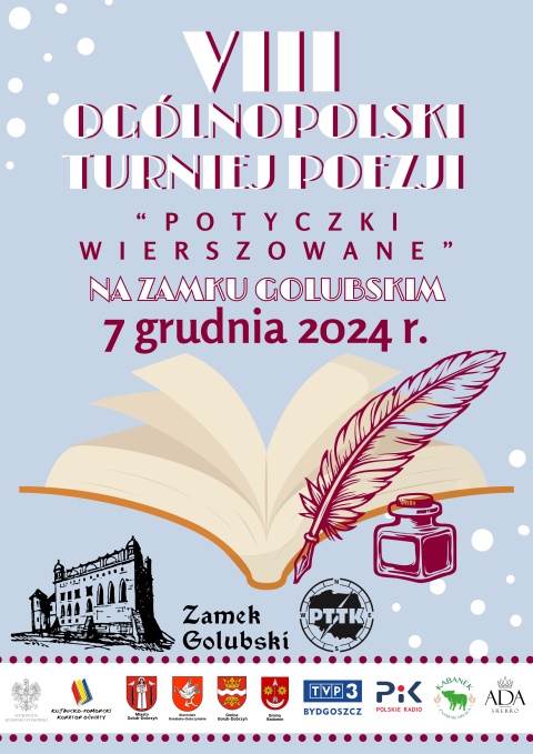 VIII Ogólnopolski Turniej na Zamku - Potyczki wierszowane - Zamek Golubski - 7.12.2024r. godz. 10.00 (zakończony)