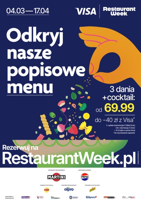 Festiwal RestaurantWeek w Bydgoszczy - 4.03 - 17.04.2025r.