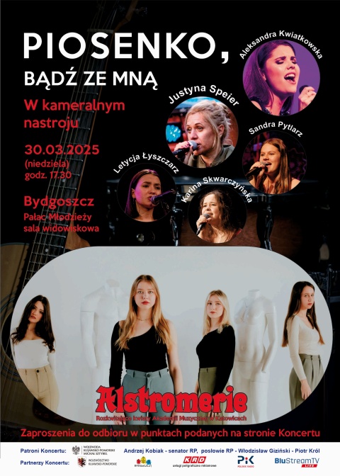 Koncert Piosenko, bądź ze mną Bydgoszcz, Pałac Młodzieży - sala widowiskowa 30.03.2025r.