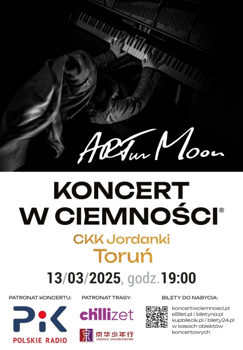 ARTur Moon - Koncert w Ciemności - CKK Jordanki, Toruń 13 marca godz. 19.00