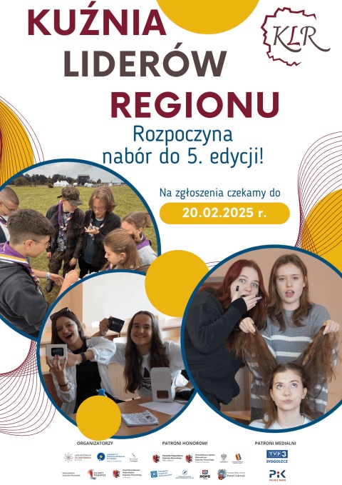 V edycja Kuźnii Liderów Regionu - Wydział Teologiczny UMK, ul. Gagarina 37,Toruń od 22.02. do 31.08.2025r.