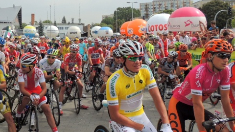 Kolarze przed startem do 2. etapu Tour de Pologne 2014. Fot. Adriana Andrzejewska