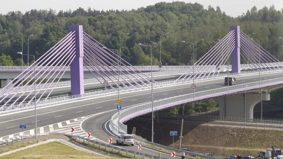 To ostatni brakujący dotąd odcinek autostrady A1 przed granicą z Czechami. Fot. PAP/Andrzej Grygiel.