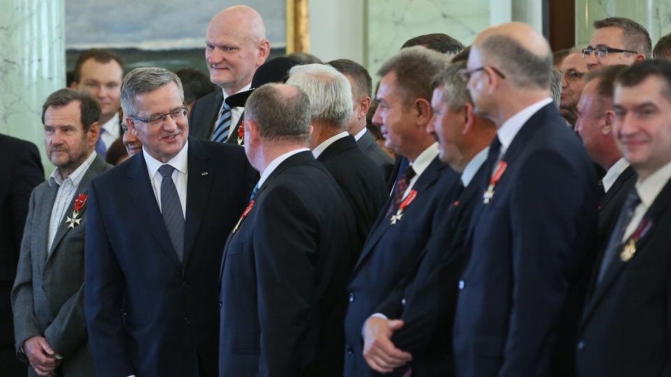 Wśród osób odznaczonych przez Prezydenta RP był prezydent Torunia Michał Zaleski. Fot. PAP/Rafał Guz