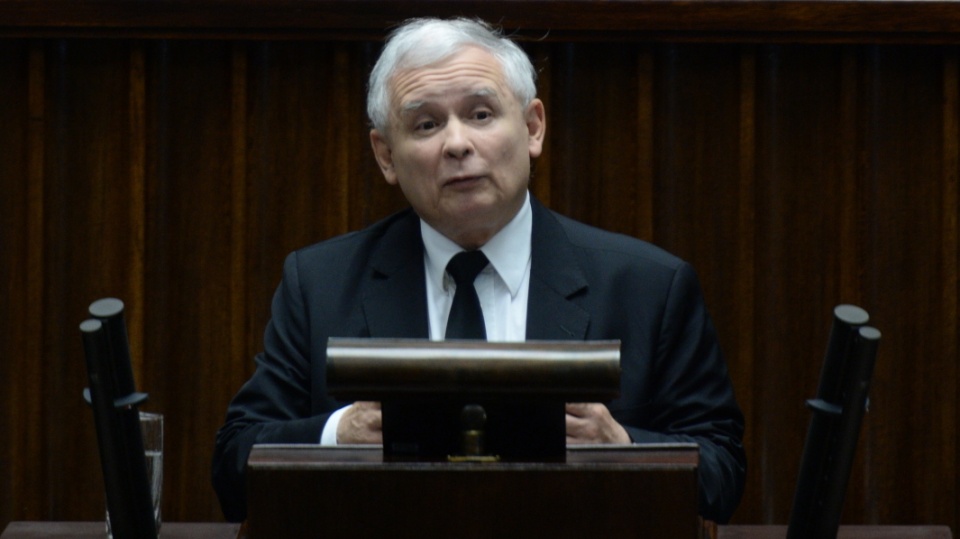 Wystąpienie prezesa PiS Jarosława Kaczyńskiego podczas posiedzenia Sejmu. Fot. PAP/Jacek Turczyk