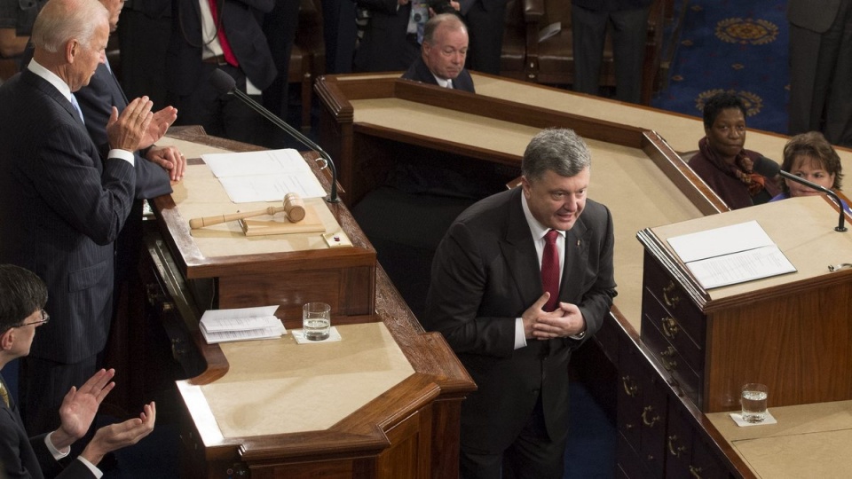 Petro Poroszenko zwrócił się do Kongresu USA o "specjalny" status bezpieczeństwa dla Ukrainy. Fot. PAP/EPA