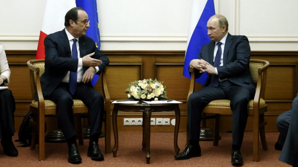 Hollande zaapelował do Putina, by patrzył w przyszłość i pomógł zmniejszyć napięcie wokół Ukrainy. Fot. PAP/EPA
