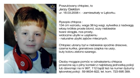 Policja poszukuje 7-letniego chłopca