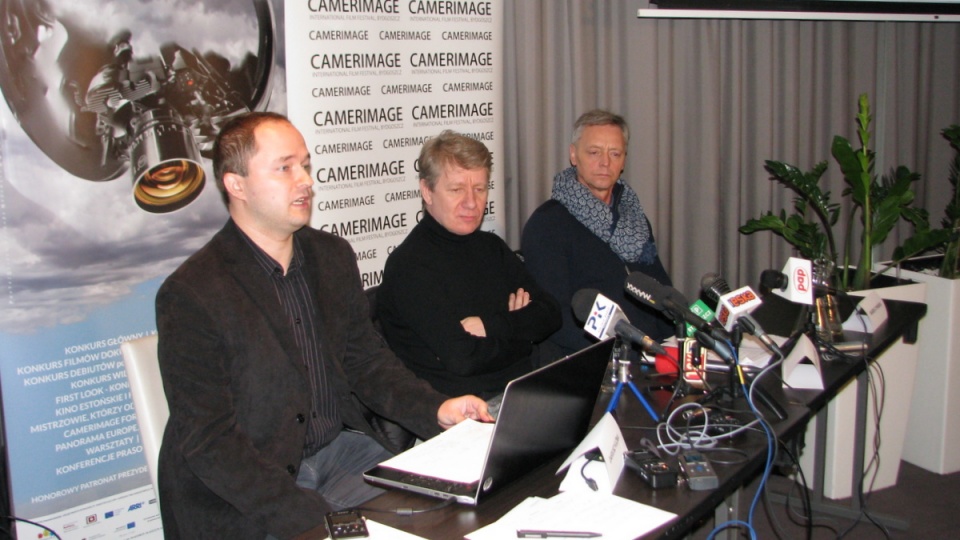 Na zdjęciu od lewej: Dariusz Kuźma, rzecznik prasowy Festiwalu i Marek Żydowicz - dyrektor Camerimage. Fot. Bogumiła Wresiło.