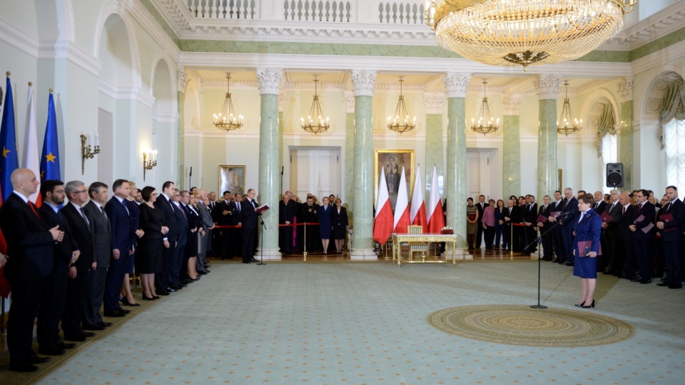 Uroczystość zaprzysiężenia nowego rządu w Pałacu Prezydenckim. Fot. PAP/Jacek Turczyk