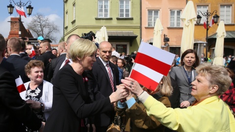 Uroczyste podniesienie flagi na Zamku Królewskim