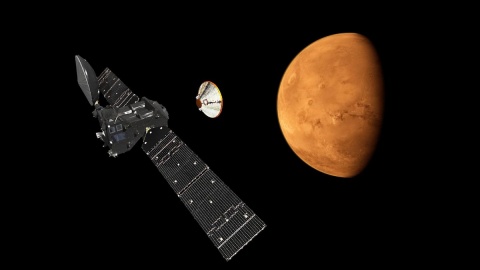 Lądownik misji ExoMars osiadł na powierzchni Marsa